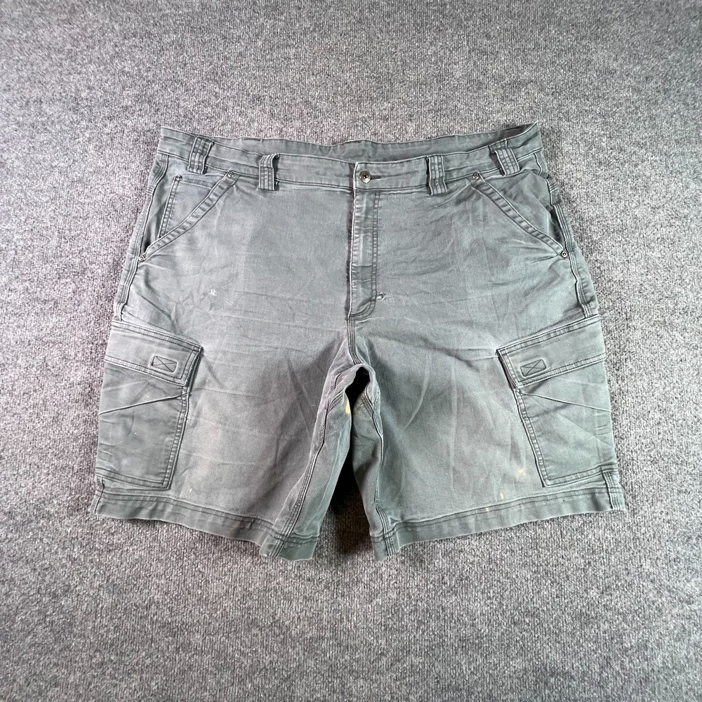 Duluth Trading Co Men 48 Blue Cotton Canvas Cargo Shorts Workwear Utility Summer